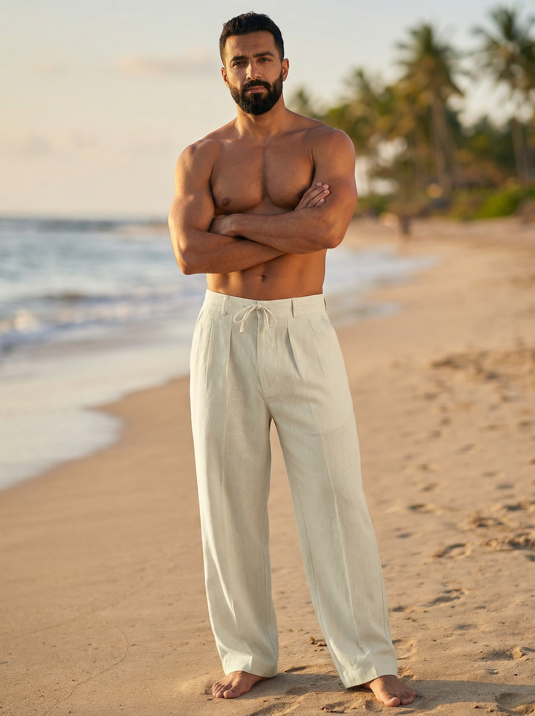 Men's Linen Trousers | Lightweight Stylish Relaxed Fit Pants