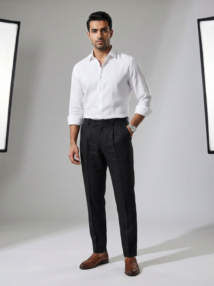 Linen Pants | Elegant Comfortable Ankle-Length Trousers