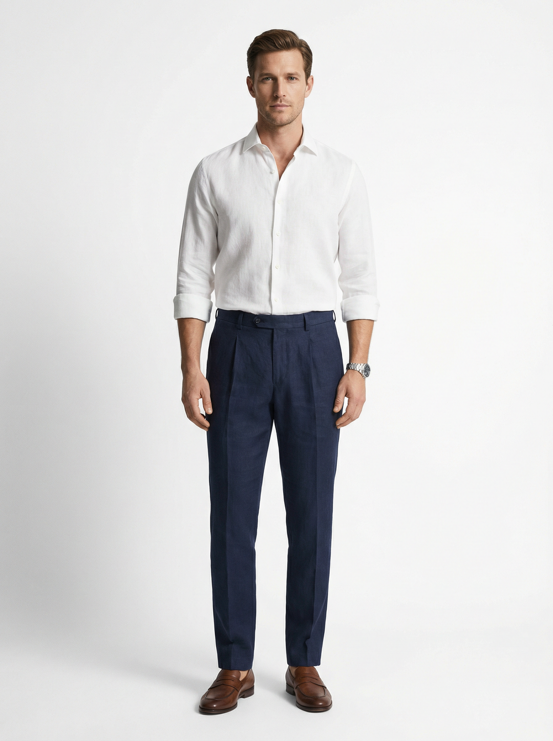 Linen Pants | Elegant Comfortable Ankle-Length Trousers