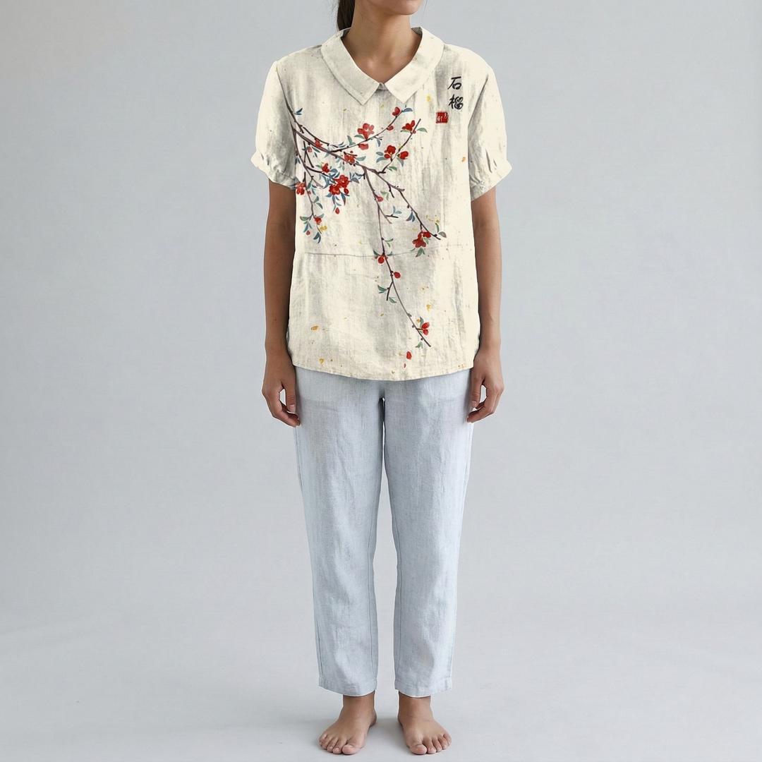 Casual Summer Blouse | Lightweight Floral Print Comfortable Women's Top