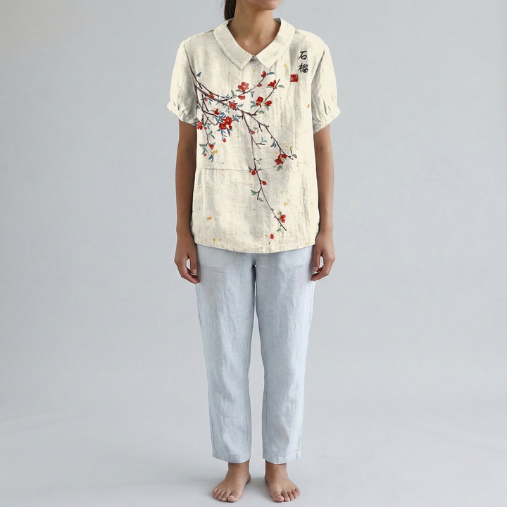Casual Summer Blouse | Lightweight Floral Print Comfortable Women's Top