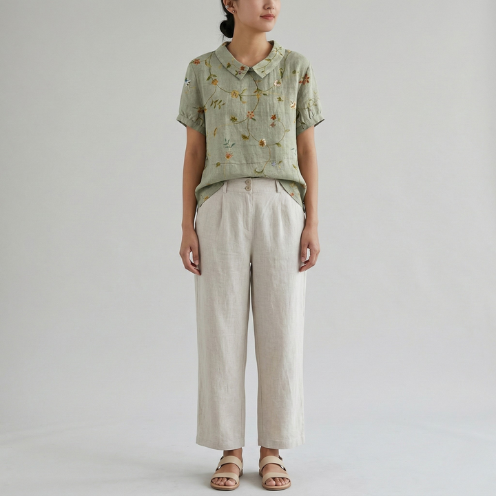 Casual Summer Blouse | Lightweight Floral Print Comfortable Women's Top