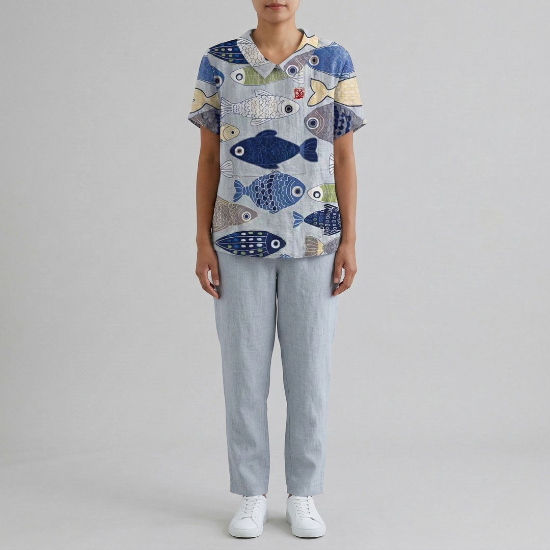 Casual Summer Blouse | Lightweight Floral Print Comfortable Women's Top