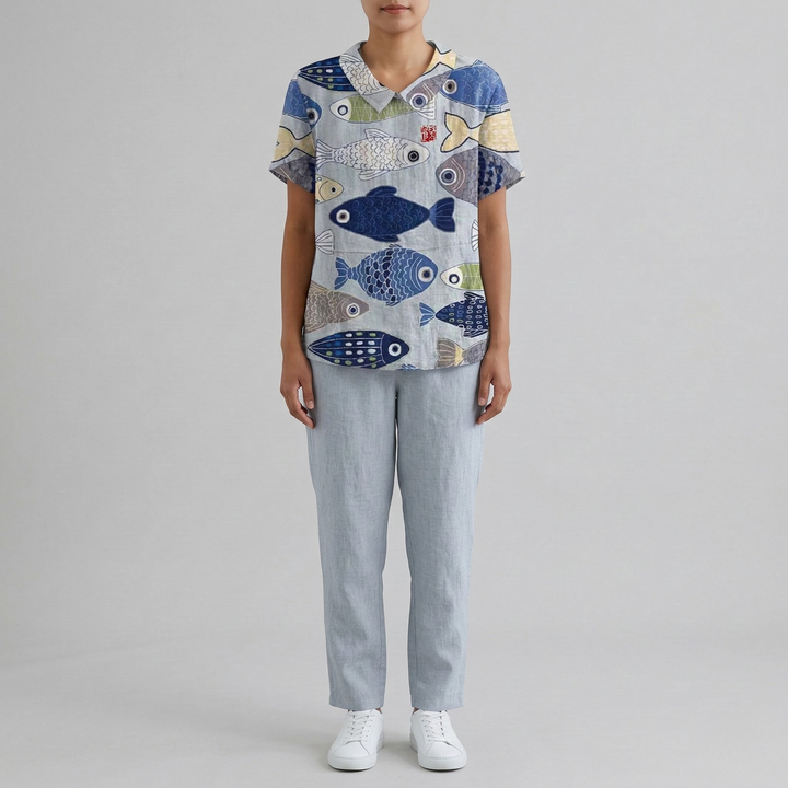Casual Summer Blouse | Lightweight Floral Print Comfortable Women's Top