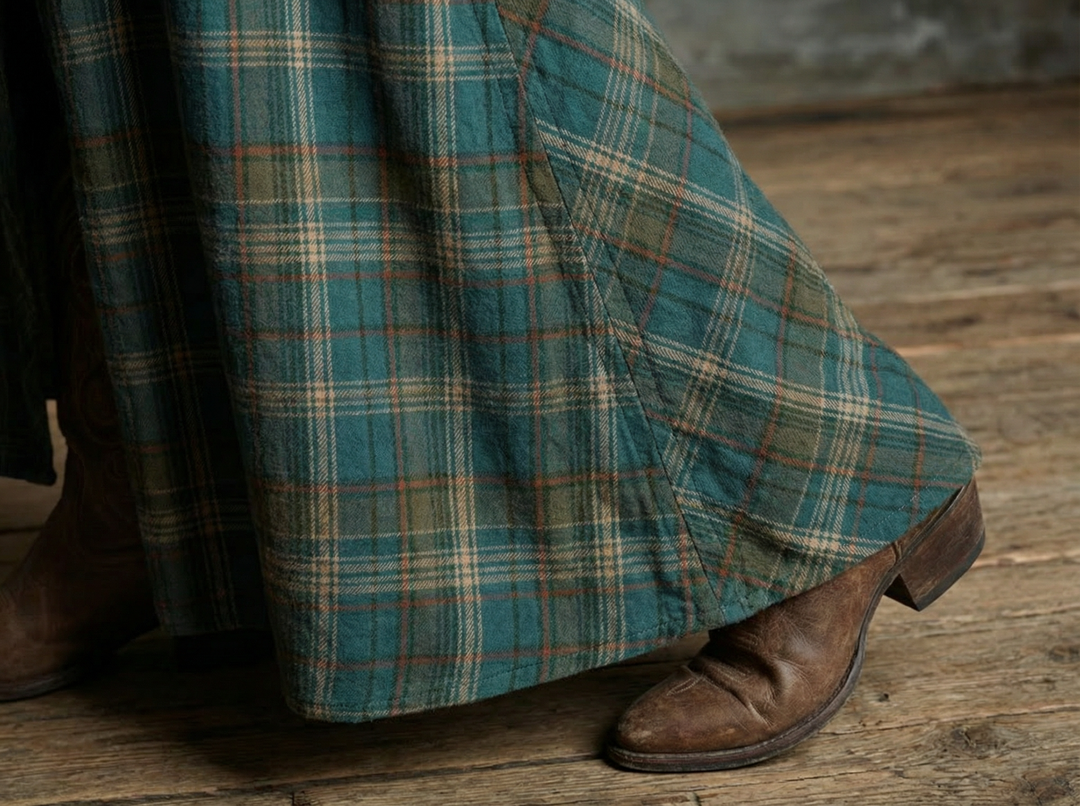 Mia | Elegant Plaid Maxi Dress for Women