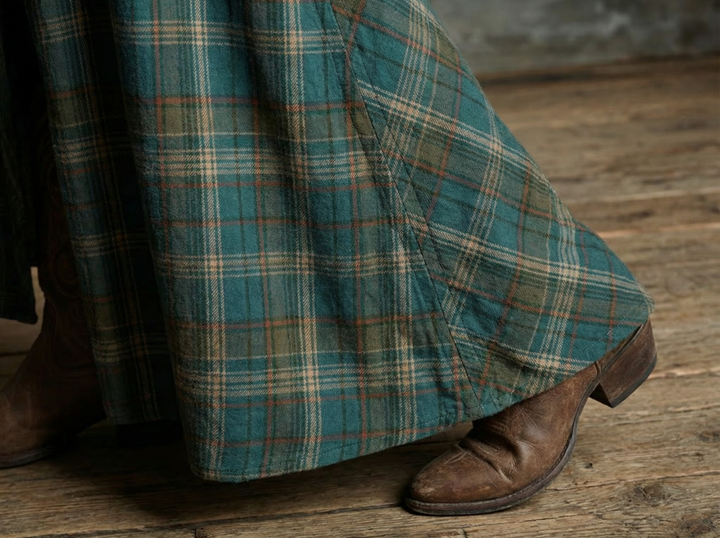 Mia | Elegant Plaid Maxi Dress for Women