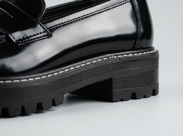 Black Loafers for Women | Elegant Comfortable Slip-On Fashion Footwear