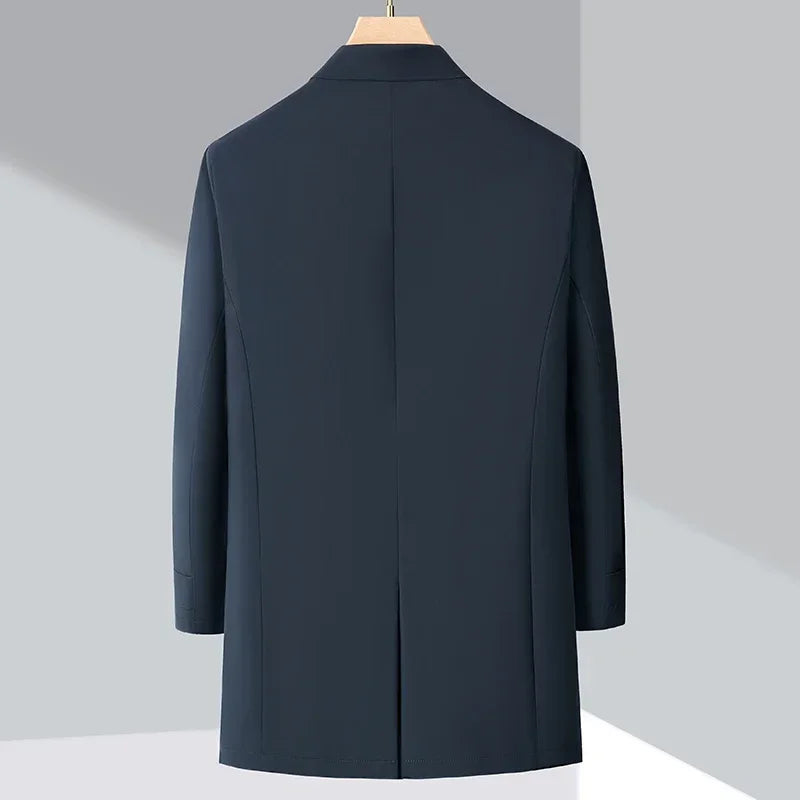 Down Trench Coat | Classic Warm Weather-Resistant Outerwear 1