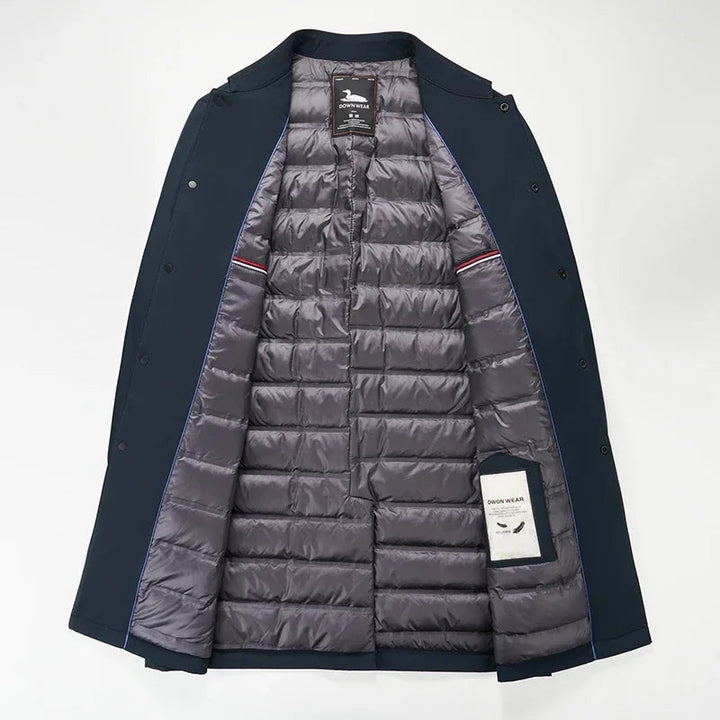Down Trench Coat | Classic Warm Weather-Resistant Outerwear 4