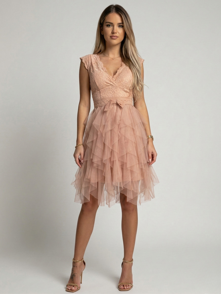 Elegant White Dress | Chic Lace Tulle Formal Wedding Guest Dress 4