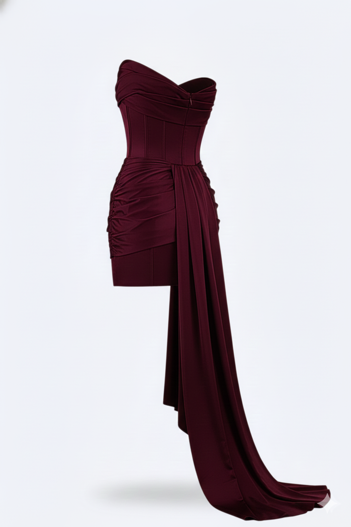 Evening Gowns | Elegant Fitted Short Evening Dress for Special Occasions 2