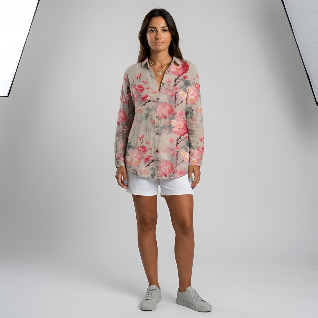 Floral Women's Shirt | Stylish Lightweight Casual Summer Blouse