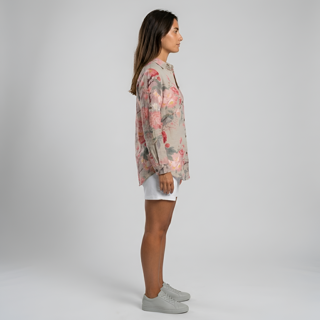 Floral Women's Shirt | Stylish Lightweight Casual Summer Blouse