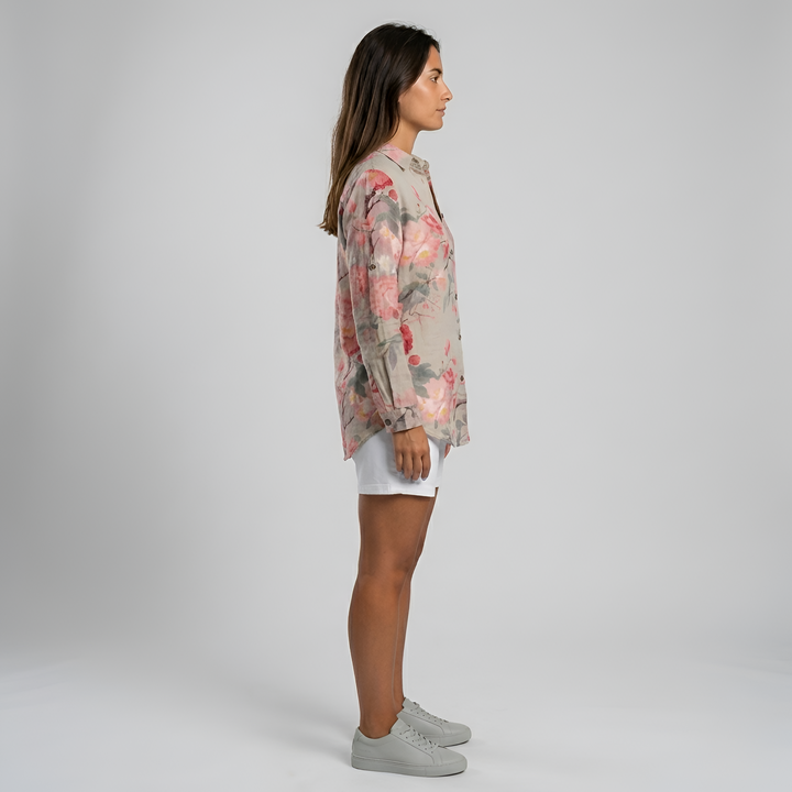 Floral Women's Shirt | Stylish Lightweight Casual Summer Blouse