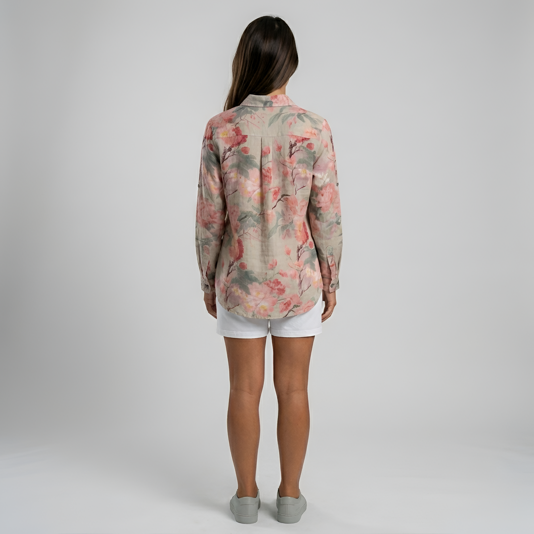 Floral Women's Shirt | Stylish Lightweight Casual Summer Blouse