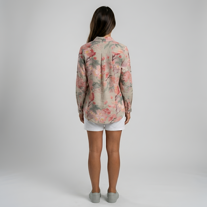 Floral Women's Shirt | Stylish Lightweight Casual Summer Blouse