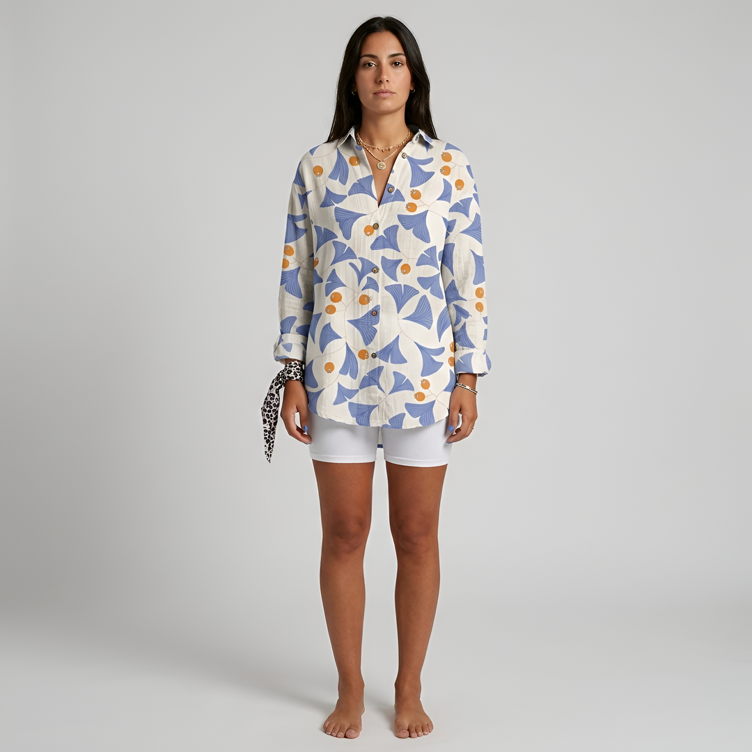 Floral Women's Shirt | Stylish Lightweight Casual Summer Blouse