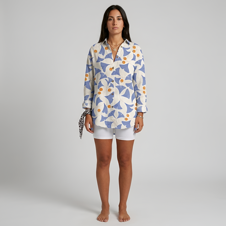 Floral Women's Shirt | Stylish Lightweight Casual Summer Blouse