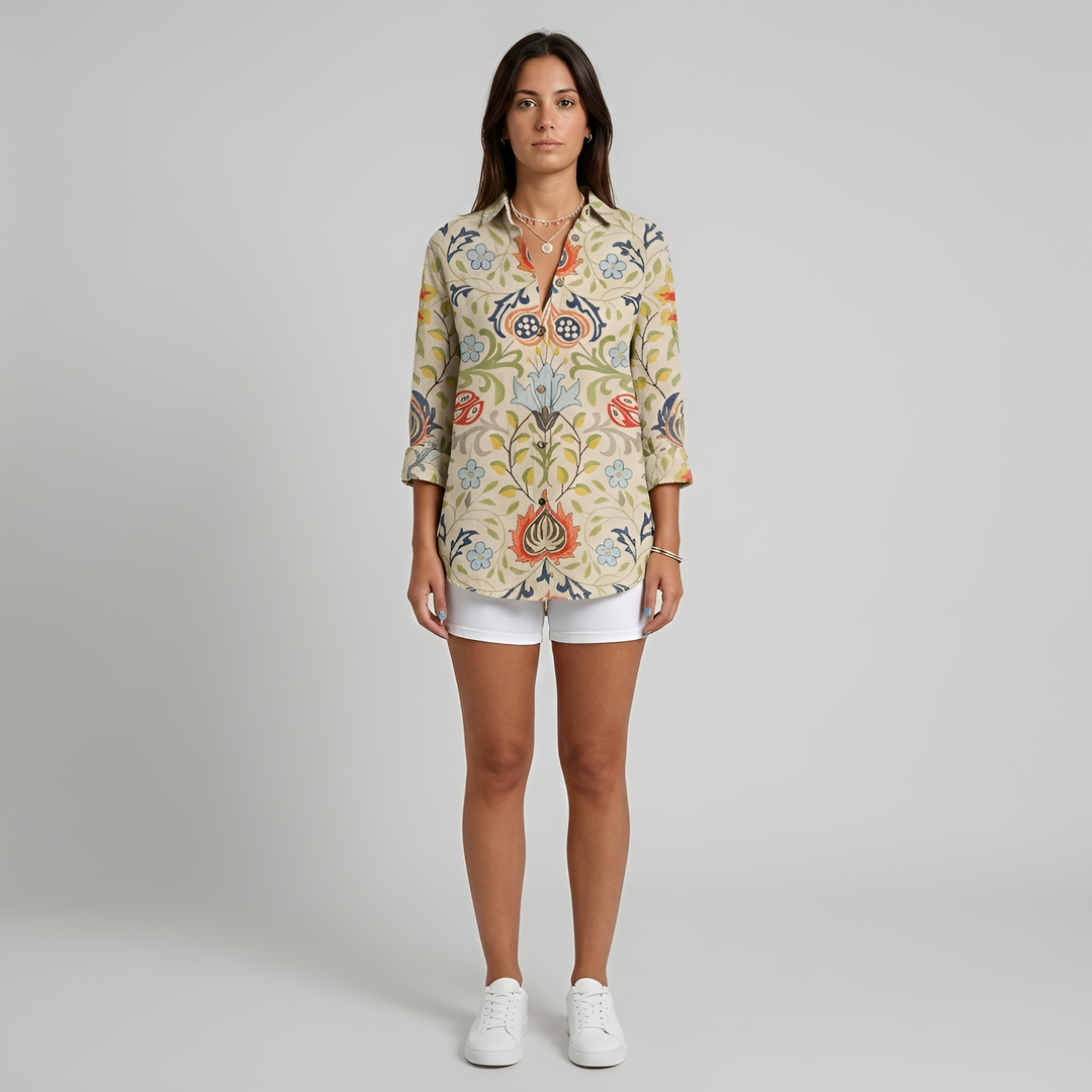 Floral Women's Shirt | Stylish Lightweight Casual Summer Blouse