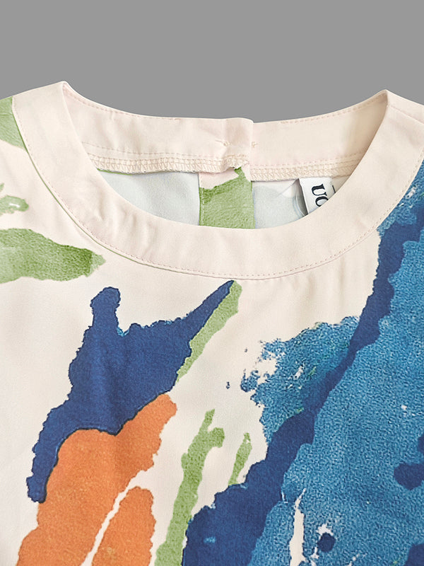Flower Print T-Shirt | Stylish Loose Half Sleeves Top 6