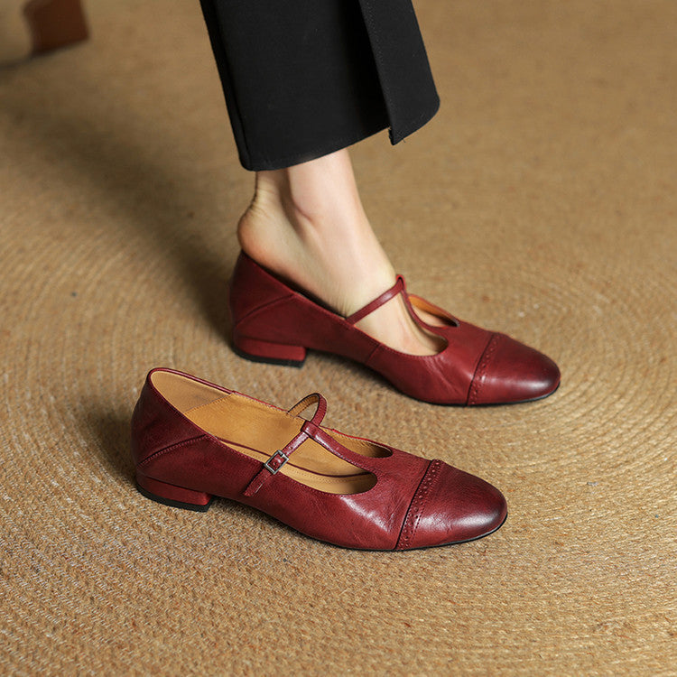 Genuine Leather Flats | Stylish Comfortable Black Flats for Women 0