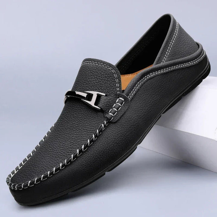 Genuine Leather Loafers | Elegant Comfortable Black Loafers for Women 0