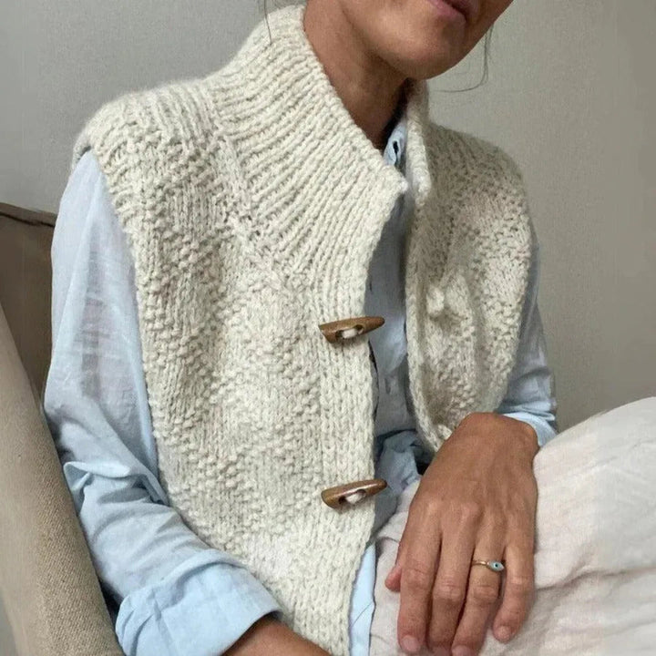 Hand-Knit Women's Vest | Cozy Textured Stylish Layering Piece 2
