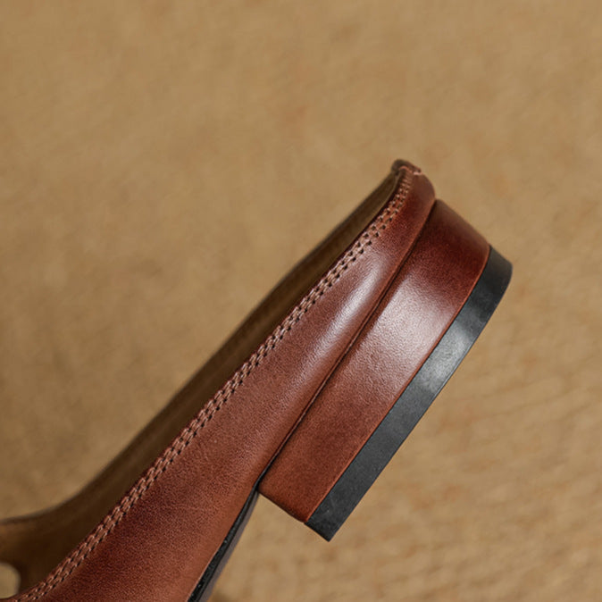 Leather Mules for Women | Elegant Comfortable Classic Shoes 7