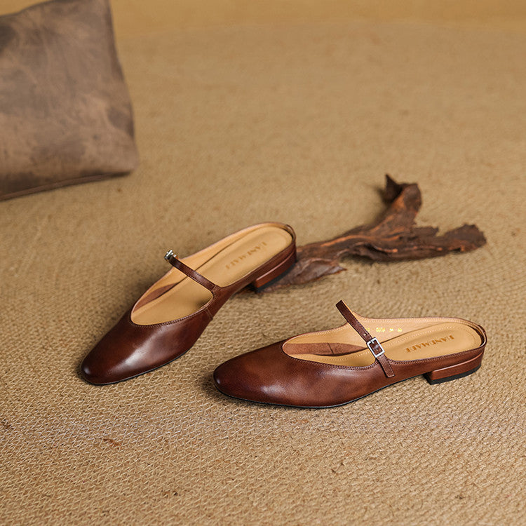 Leather Mules for Women | Elegant Comfortable Classic Shoes 8