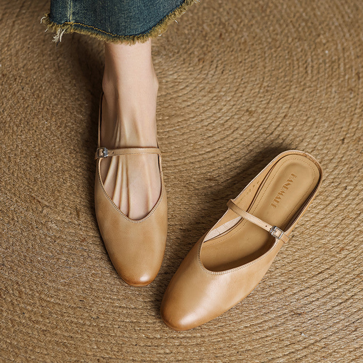 Leather Mules for Women | Elegant Comfortable Classic Shoes 9