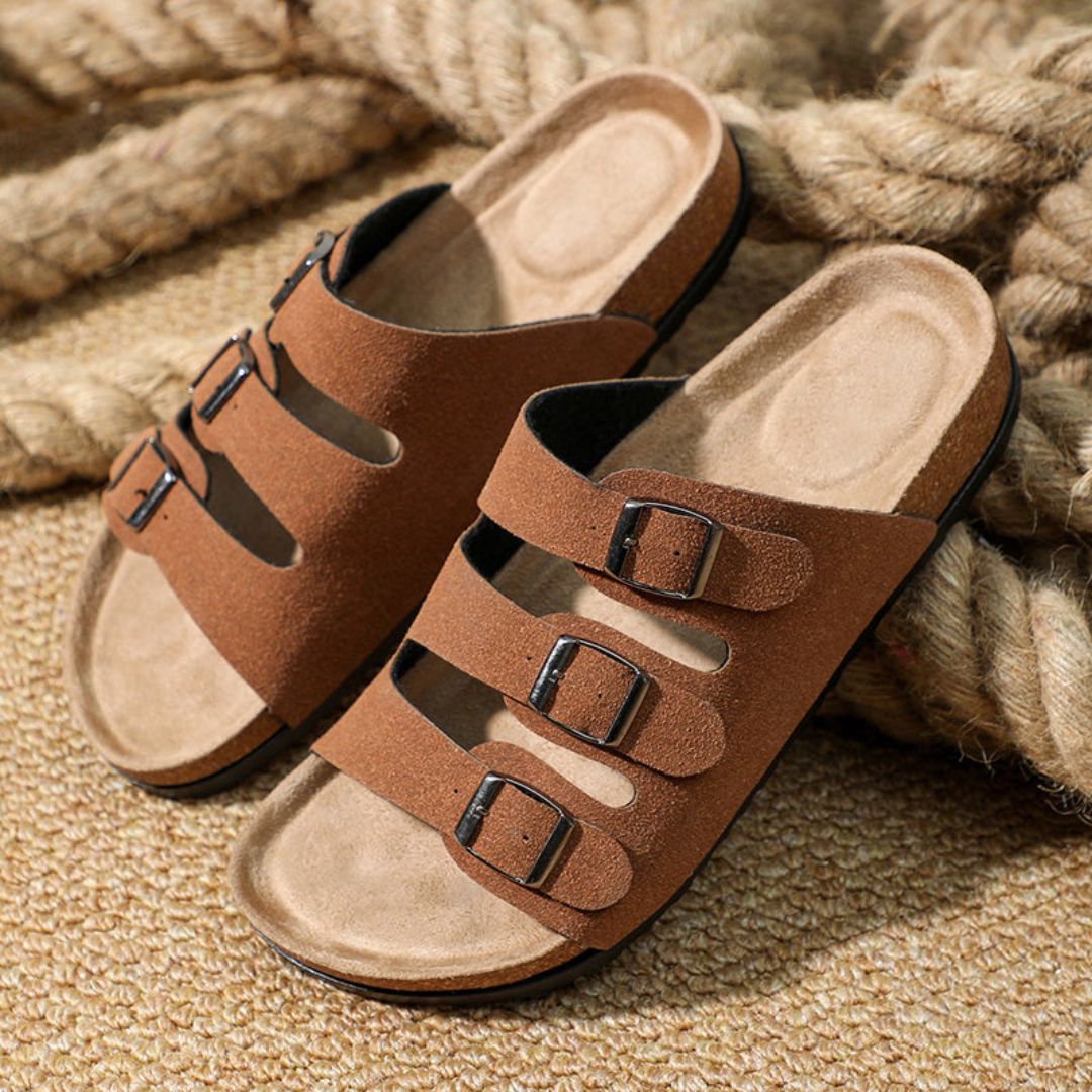 Leather Slide Sandals | Stylish Comfortable Casual Footwear 1