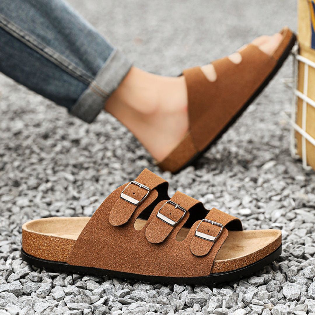 Leather Slide Sandals | Stylish Comfortable Casual Footwear 2