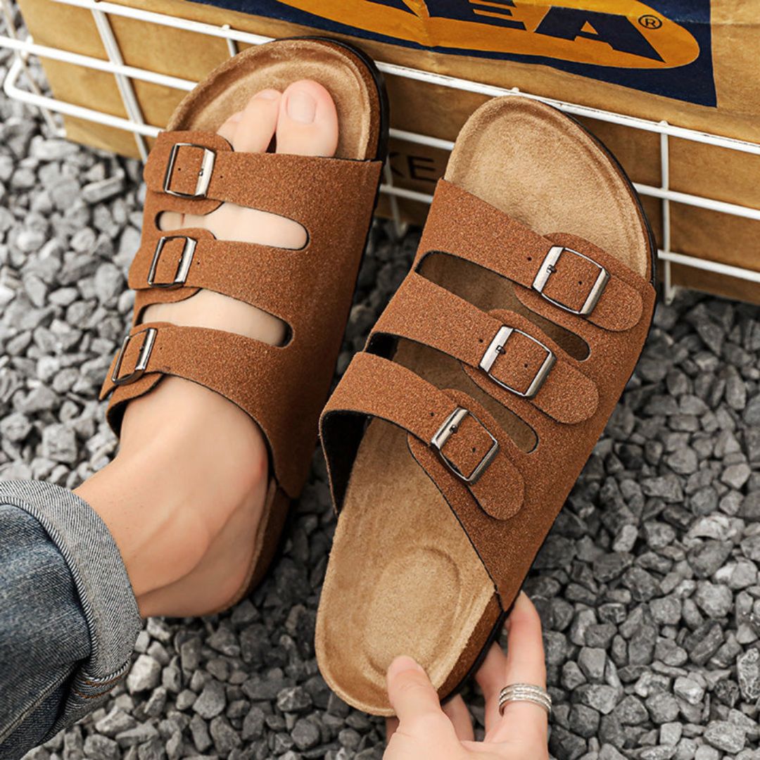 Leather Slide Sandals | Stylish Comfortable Casual Footwear 3