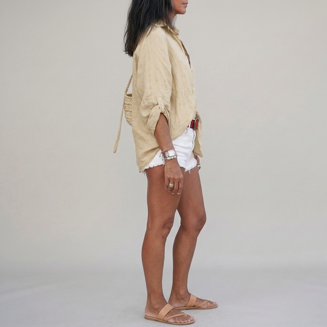 Linen Women's Shirt | Casual Lightweight Oversized Summer Top