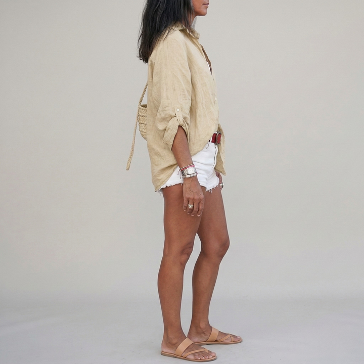 Linen Women's Shirt | Casual Lightweight Oversized Summer Top