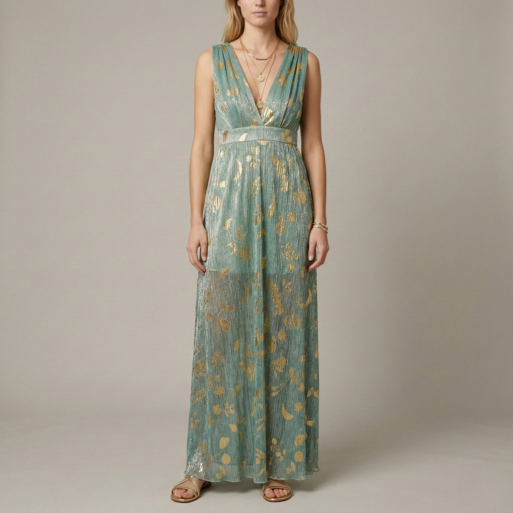 Long Formal Dress | Elegant Sleeveless Evening Gown for Wedding Guests 0