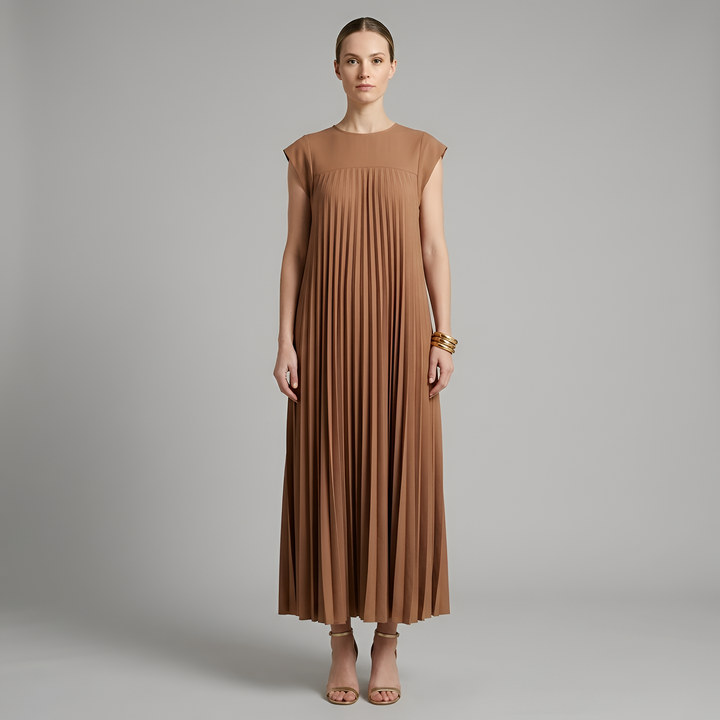 Long Pleated Dress | Elegant Comfortable Womens Summer Dress 4
