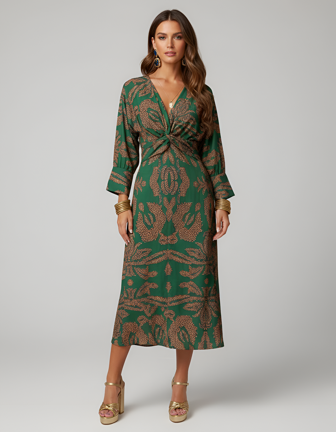 Long Sleeve Midi Dress | Elegant Stylish Midi Dress for Women 3