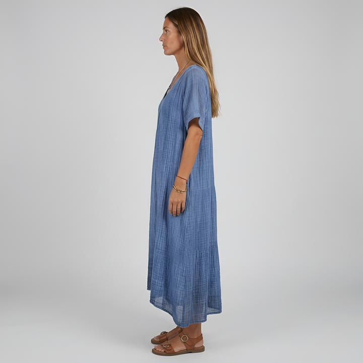 Long Summer Dress | Casual Comfortable V-Neck Womens Dress 1