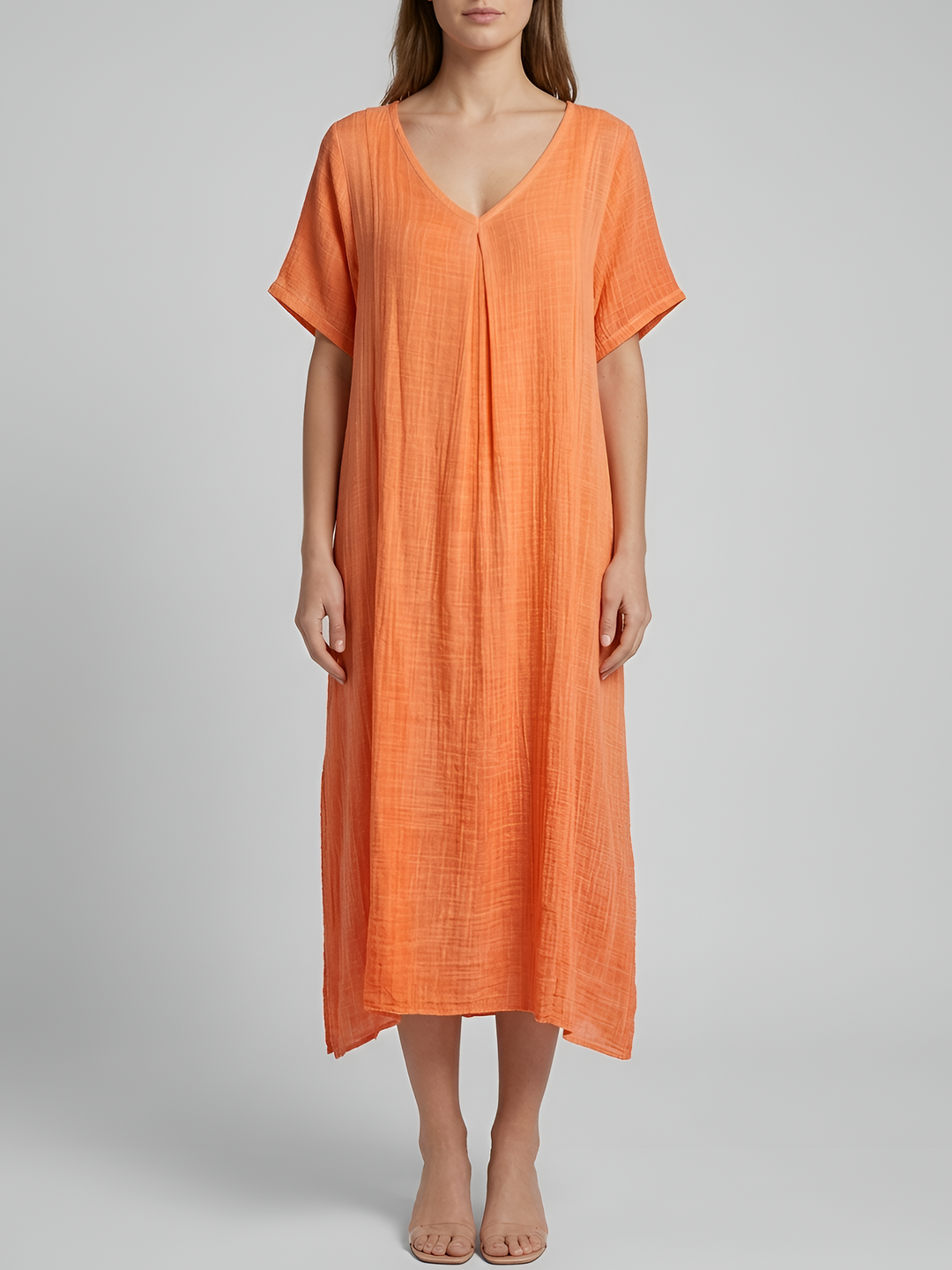 Long Summer Dress | Casual Comfortable V-Neck Womens Dress 4