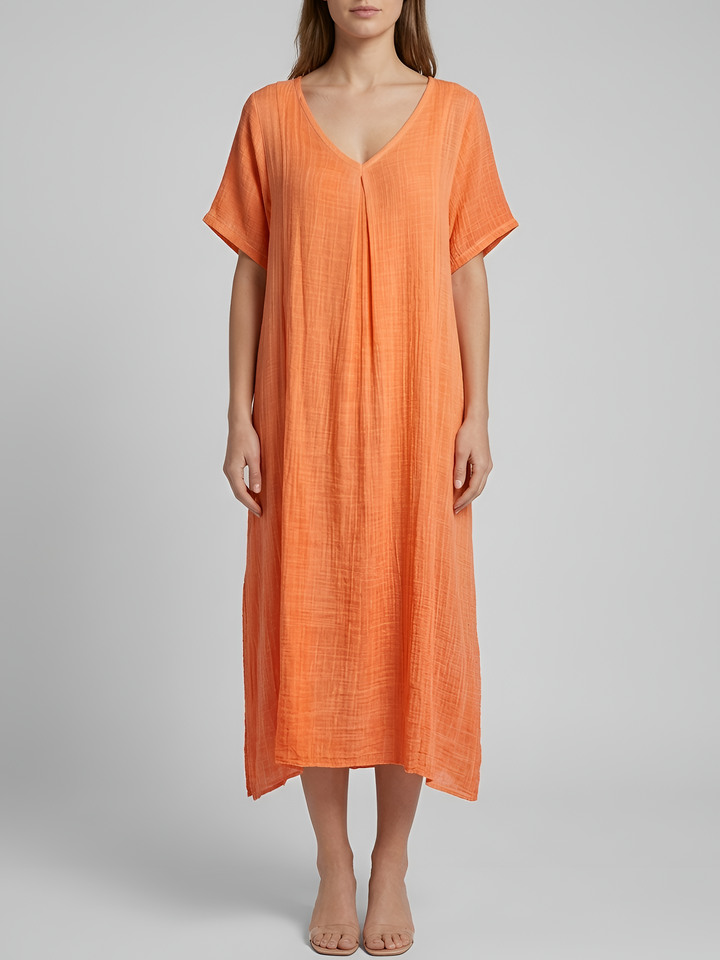 Long Summer Dress | Casual Comfortable V-Neck Womens Dress 4