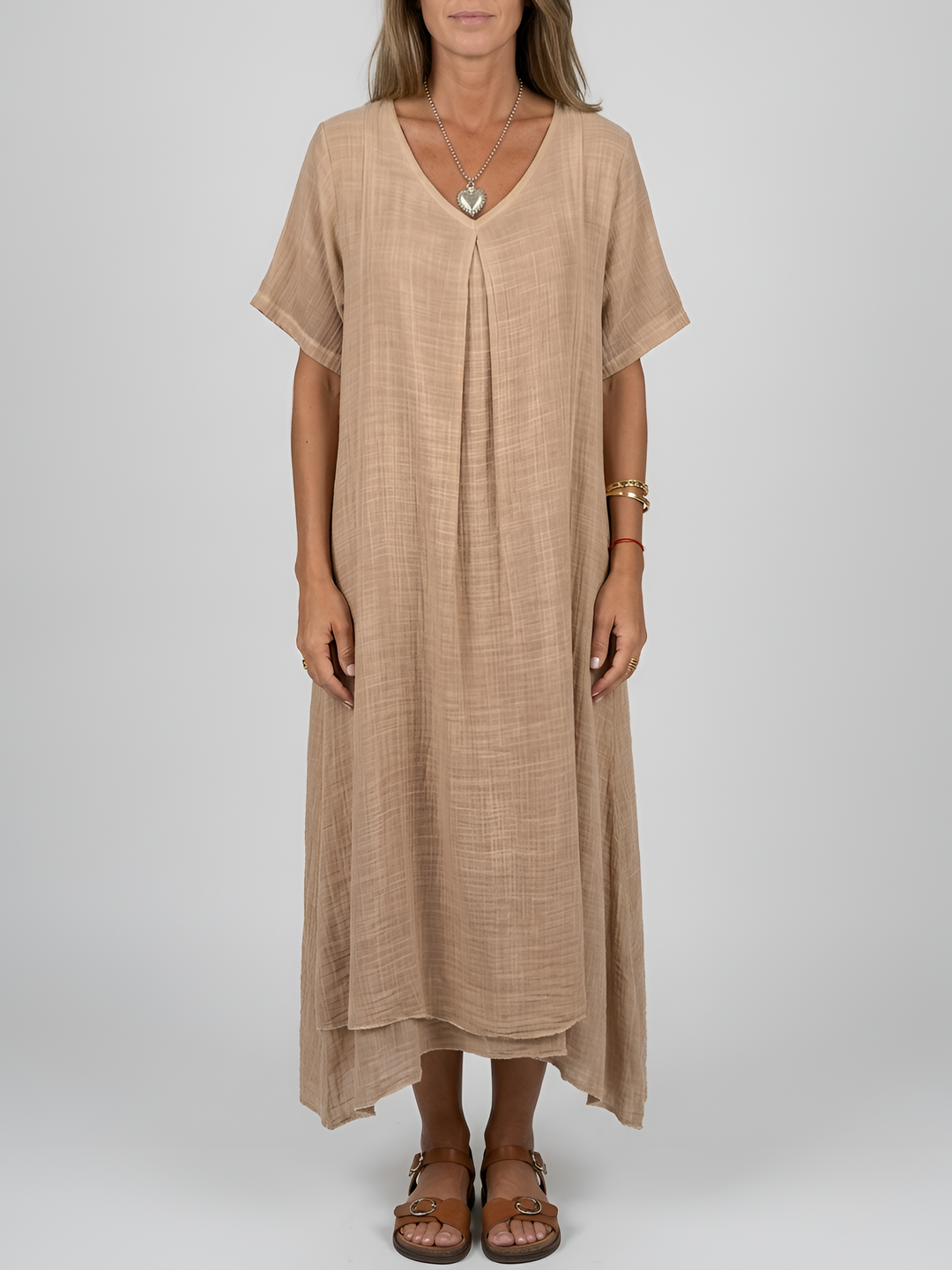 Long Summer Dress | Casual Comfortable V-Neck Womens Dress 5