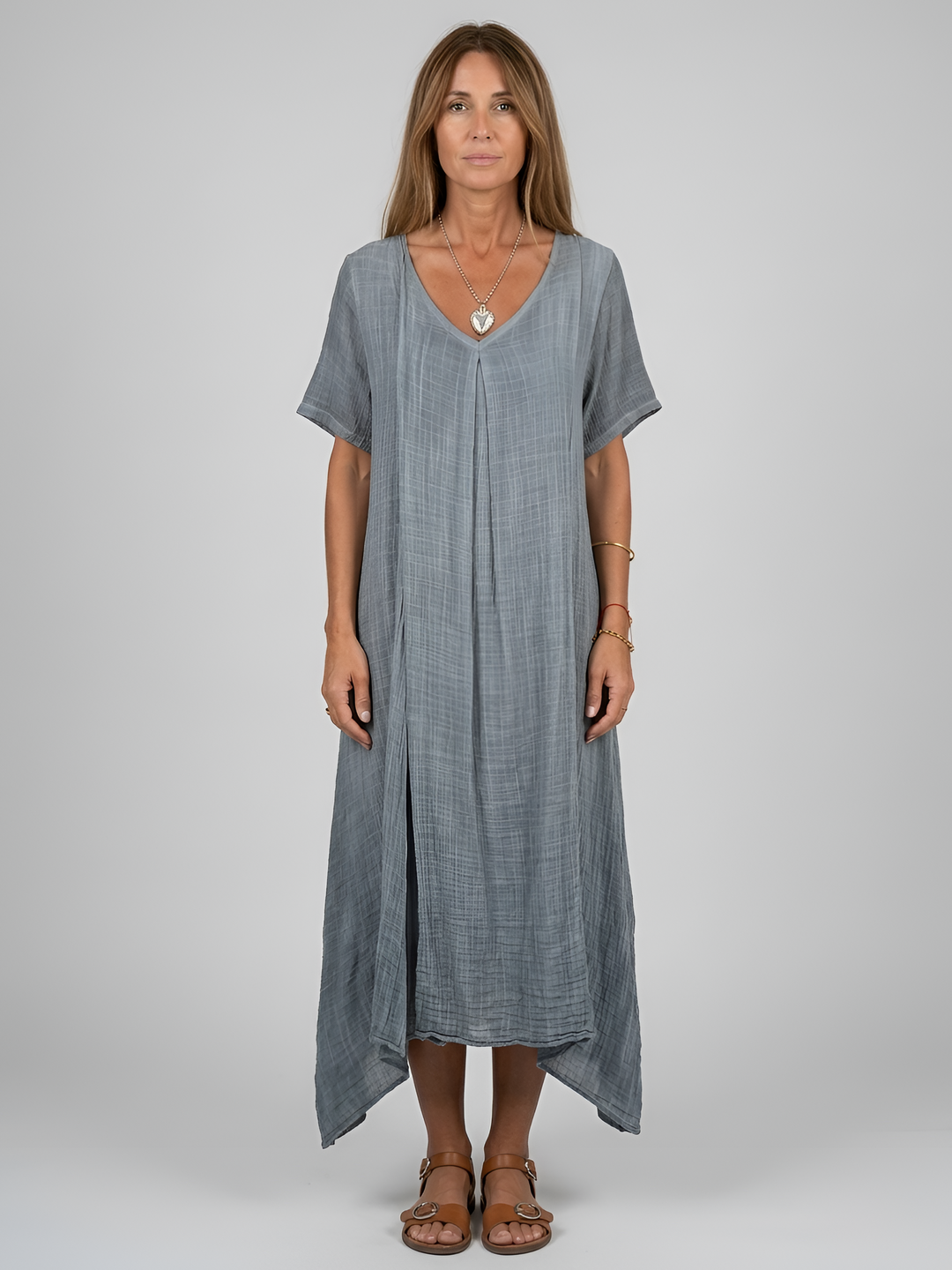 Long Summer Dress | Casual Comfortable V-Neck Womens Dress 6