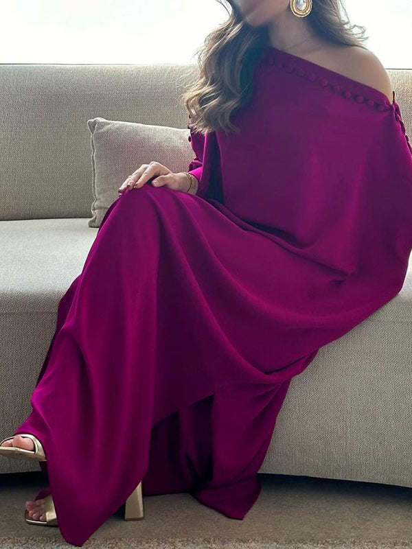 Maxi Dresses | Elegant Loose Buttoned Casual Dress 2