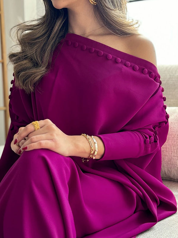 Maxi Dresses | Elegant Loose Buttoned Casual Dress 3