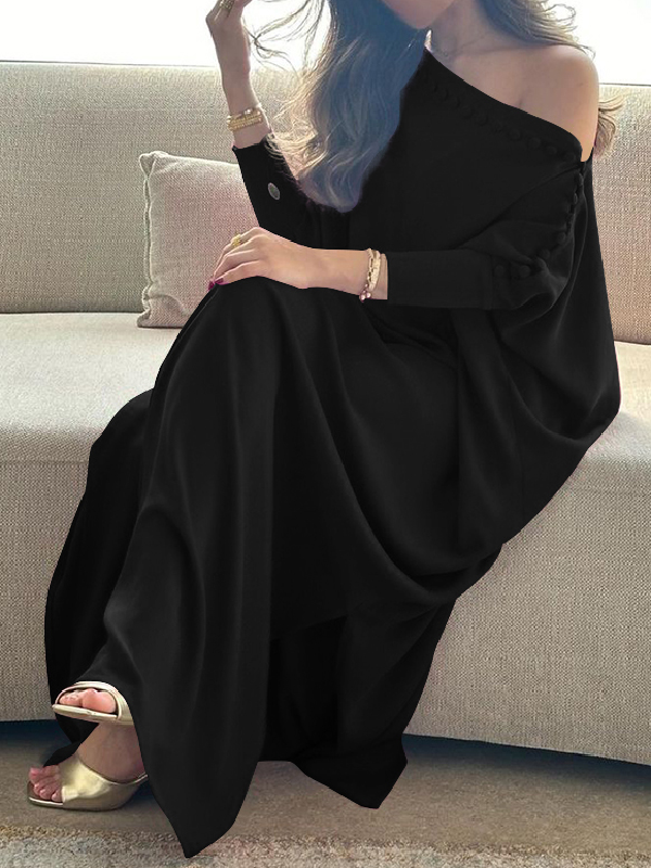 Maxi Dresses | Elegant Loose Buttoned Casual Dress 7