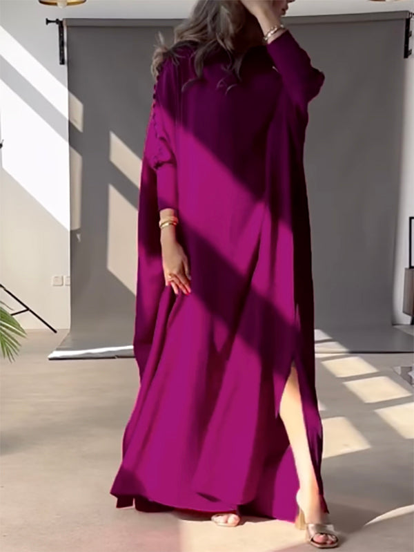 Maxi Dresses | Elegant Loose Buttoned Casual Dress 8