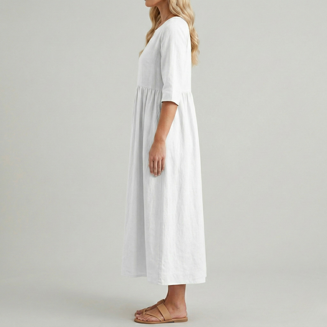 Midi Cotton Dress | Lightweight Elegant Summer Dress 1