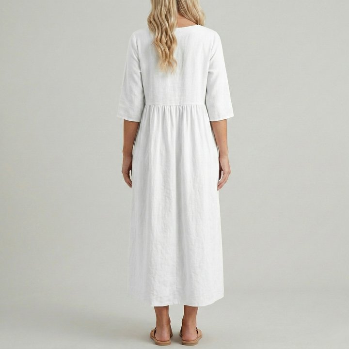 Midi Cotton Dress | Lightweight Elegant Summer Dress 2