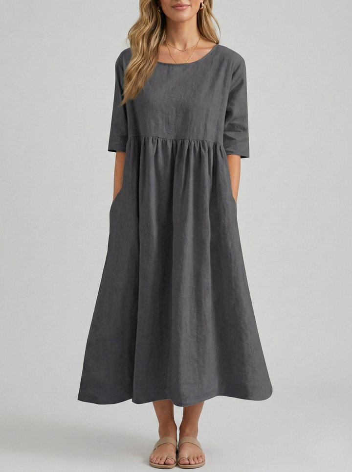 Midi Cotton Dress | Lightweight Elegant Summer Dress 3